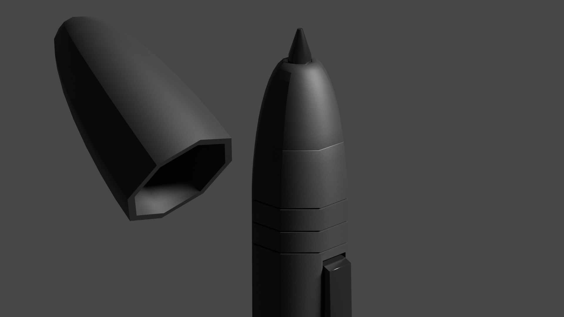 Graphical tablet Pen (Low Poly) preview image 2